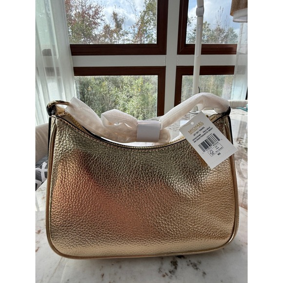 Michael Kors Jet Set Extra-Small Convertible Crossbody Bag Metallic Gold Color - Picture 6 of 6